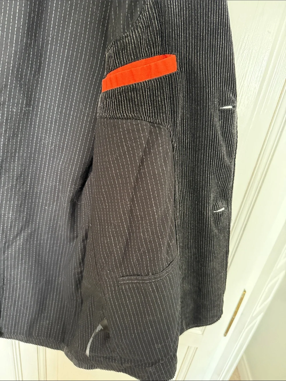DKNY Vintage 90s Black Corduroy Blazer Sport Coat Men’s Medium
